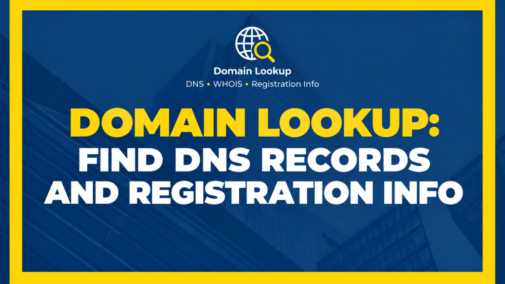 Find DNS Records and Registration Info
